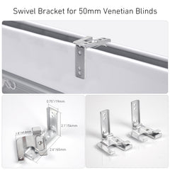 Swivel Bracket for 50mm Venetian Blinds-Metal- Pack of 4