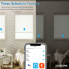 WiFi Smart Blinds Motor, 110V/120V for 1.5'' tubes. App, voice & RF control, no hub needed