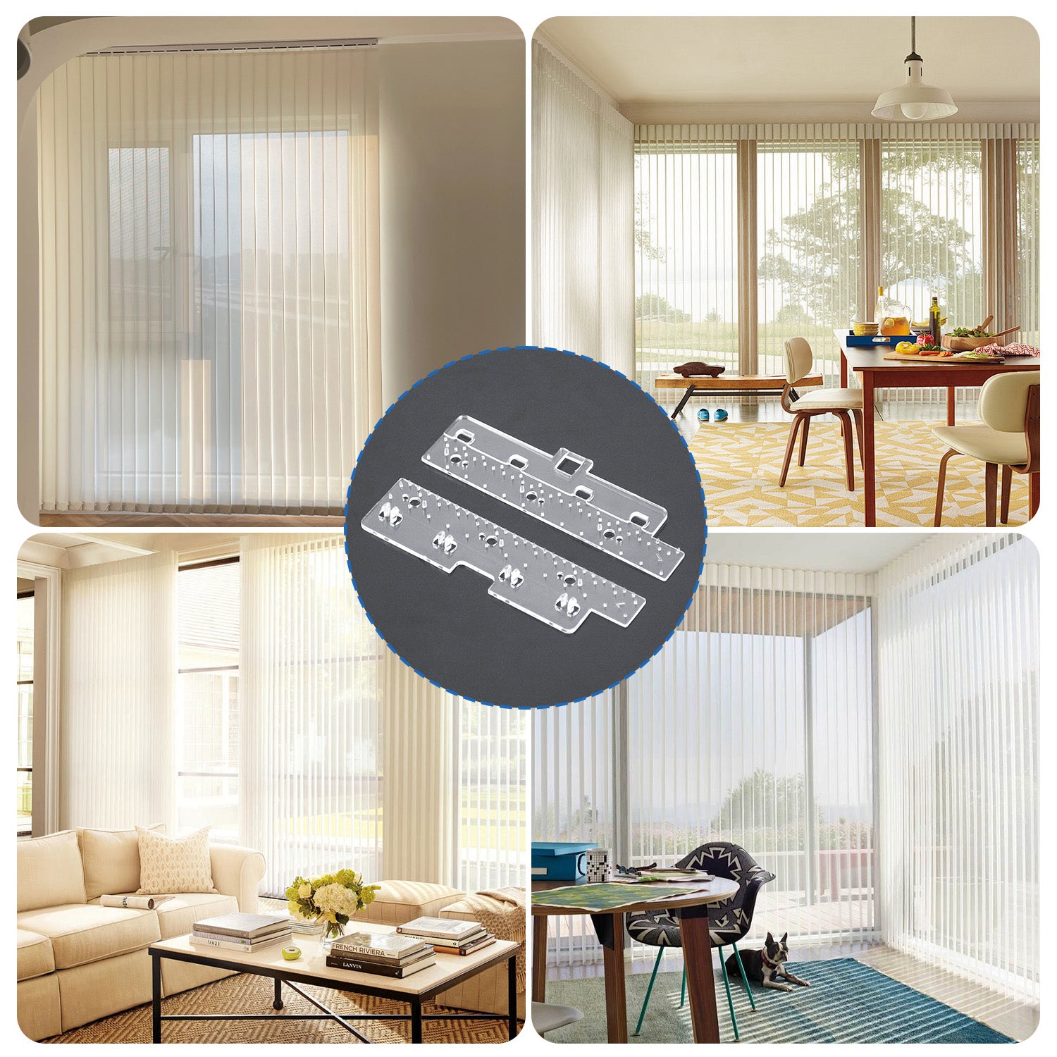 Dream Curtain Accessories Vertical Blinds Accessories Hanger Clips Vertical Blind Transparant Repair Clips for Vertical Blinds Replacement Slats