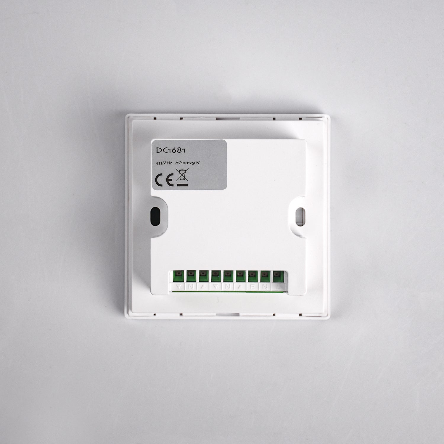 DC1681 Wall Mounted Receiver 433.92MHZ Dual Channel Wall Remote Control for Electric Curtain Tubular Motor