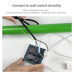 Motorized Shade Wall Switch for 4-Wire AC Tubular Motor - Switch Controller for Motorized Roller Blinds, Skylight Awning, Electric Shades