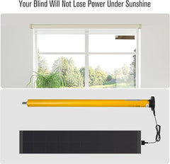 Solar Charging Panel USB 2.0, 5V 5W for Motorized Blinds - Compatible with Battery Tubular Motors
