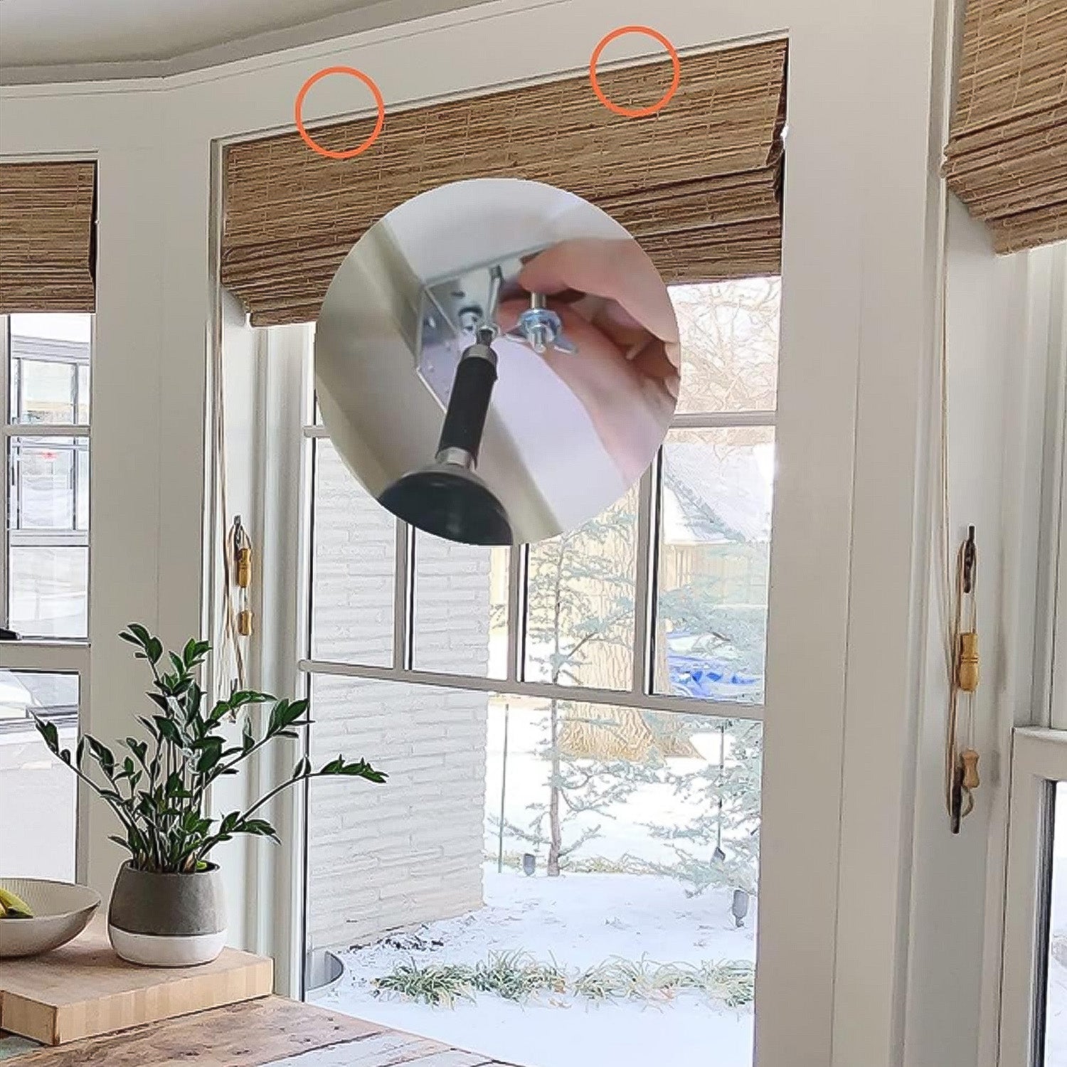 Small Board Mounted Bracket for Woven Wood & Roman Shades – Inside/Outside Mount – Fits 1/2” to 1” Boards (4 Pair)