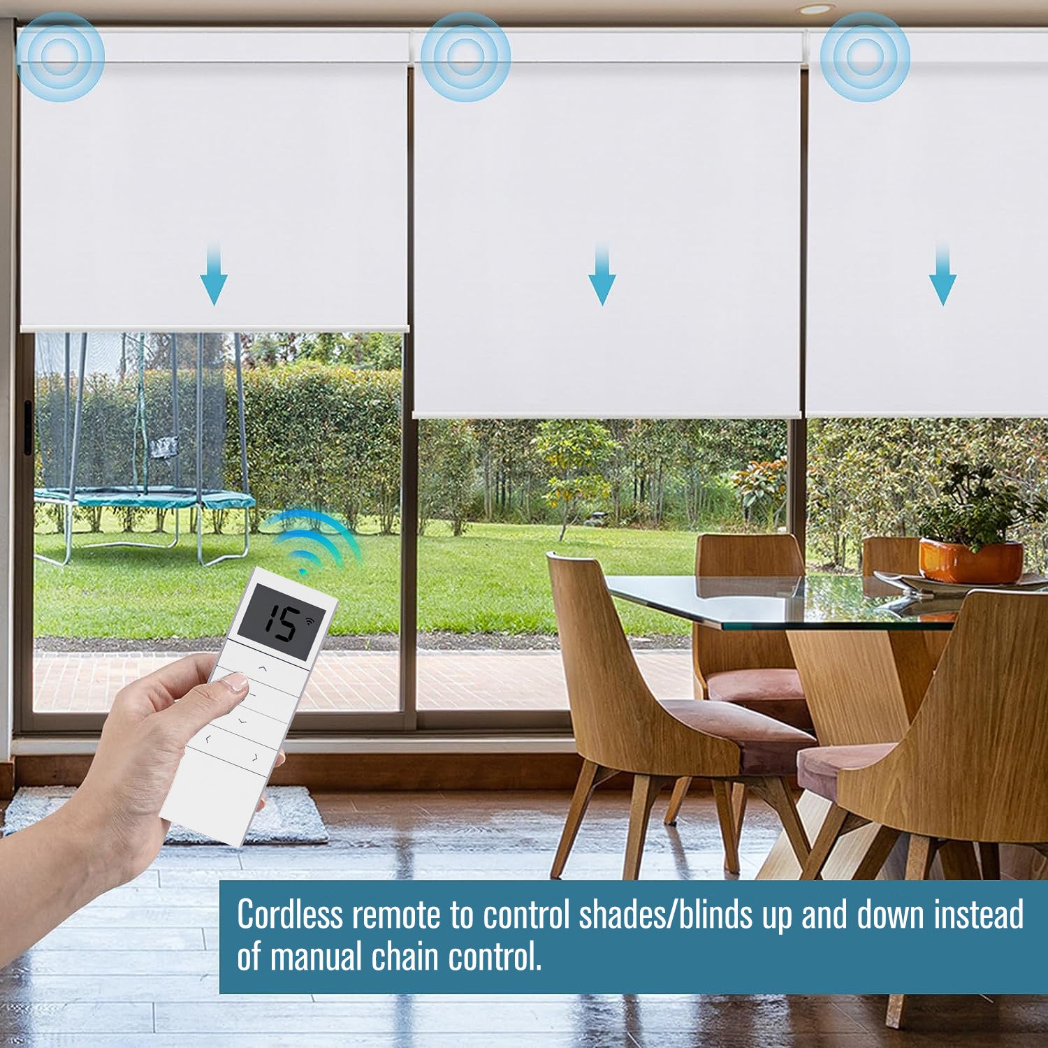 DC1602 15 Channel Motorized Blind  Controller, Group Control Replacement Emitter for Windows Shades and Blinds