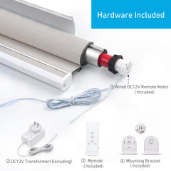 EY2512 Blinds Motor – 0.7N·m Torque, 34 RPM, Wired Remote Control – Compatible with 38mm Shade Tube – Quiet, Strong Motorized Roller Shade Drive for Smart Home Automation