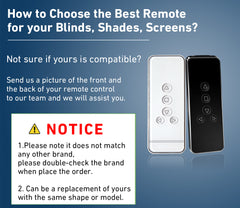 5 Channel Blinds Remote RF 433.92 Replacement Controller for Motorized Windows Shades and Blinds, Black