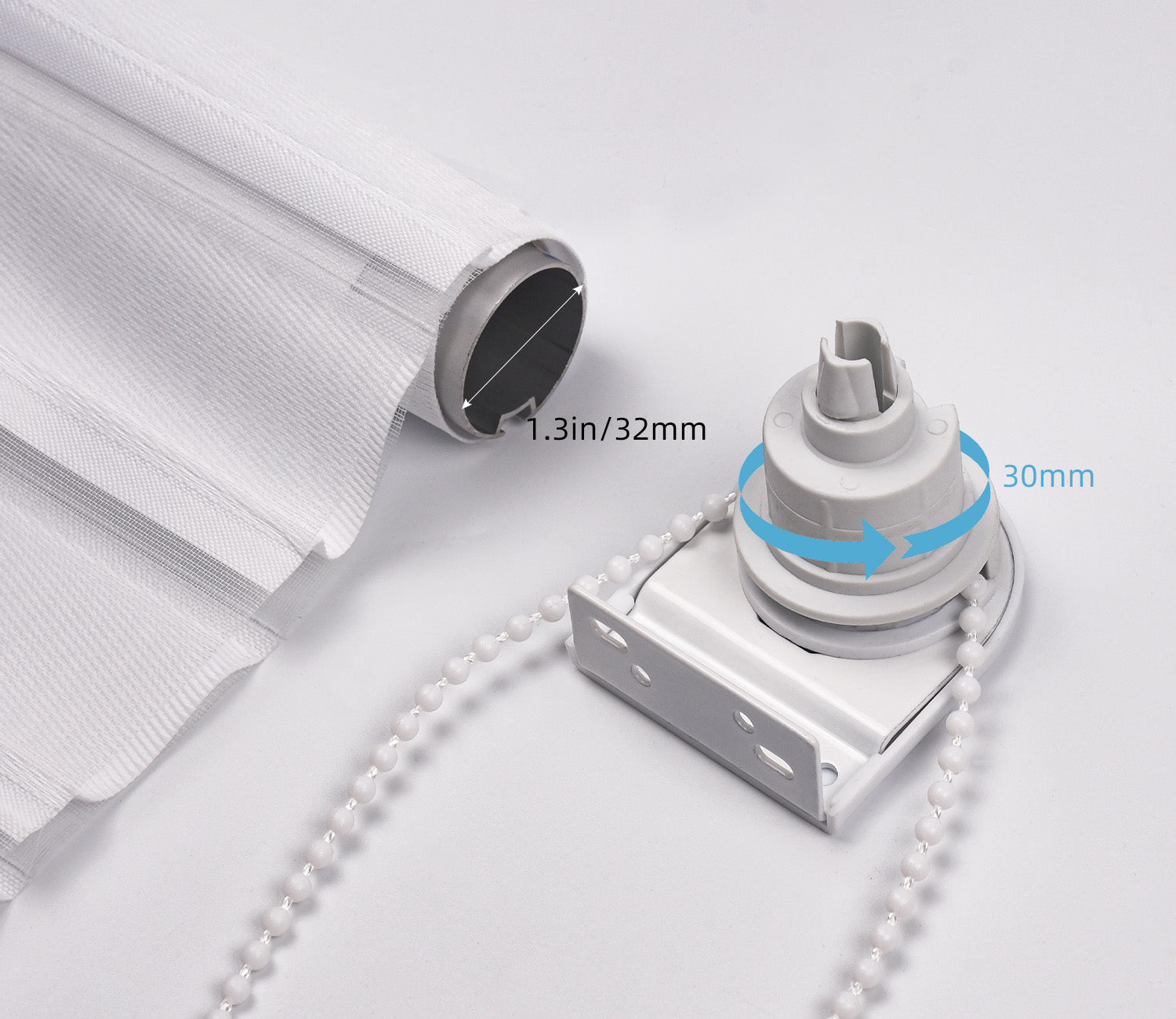 32mm Roller Blind Fitting Repair Kit, Roller Shade Clutch Bracket for 1-1/4''(32mm) with Bracket, Clutch & Idle End Plug