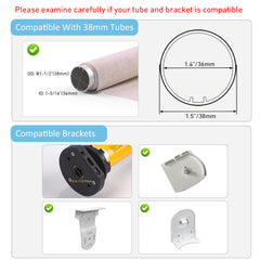 Zigbee Blinds Motor Rechargeable,Smart motor for 1.5" roller blinds,work with Alexa,Googlehome,Smartthing